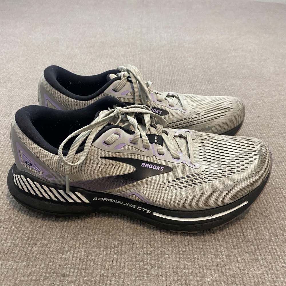 Brooks Adrenaline GTS‎ 23 Running Shoes Womens Size 9 Gray Cushioned 1203811B039